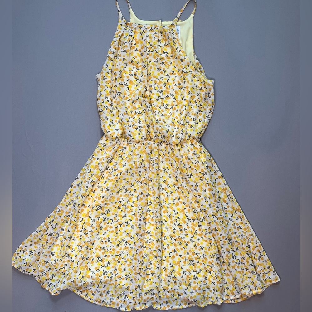 Yellow garden party sun dress